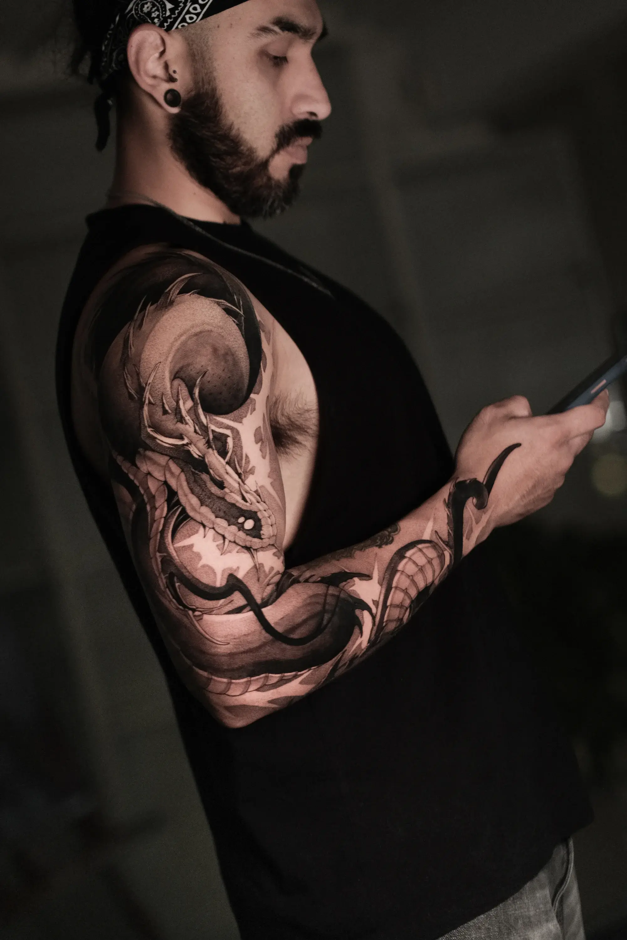 Tatuaje blackwork — pieza 2