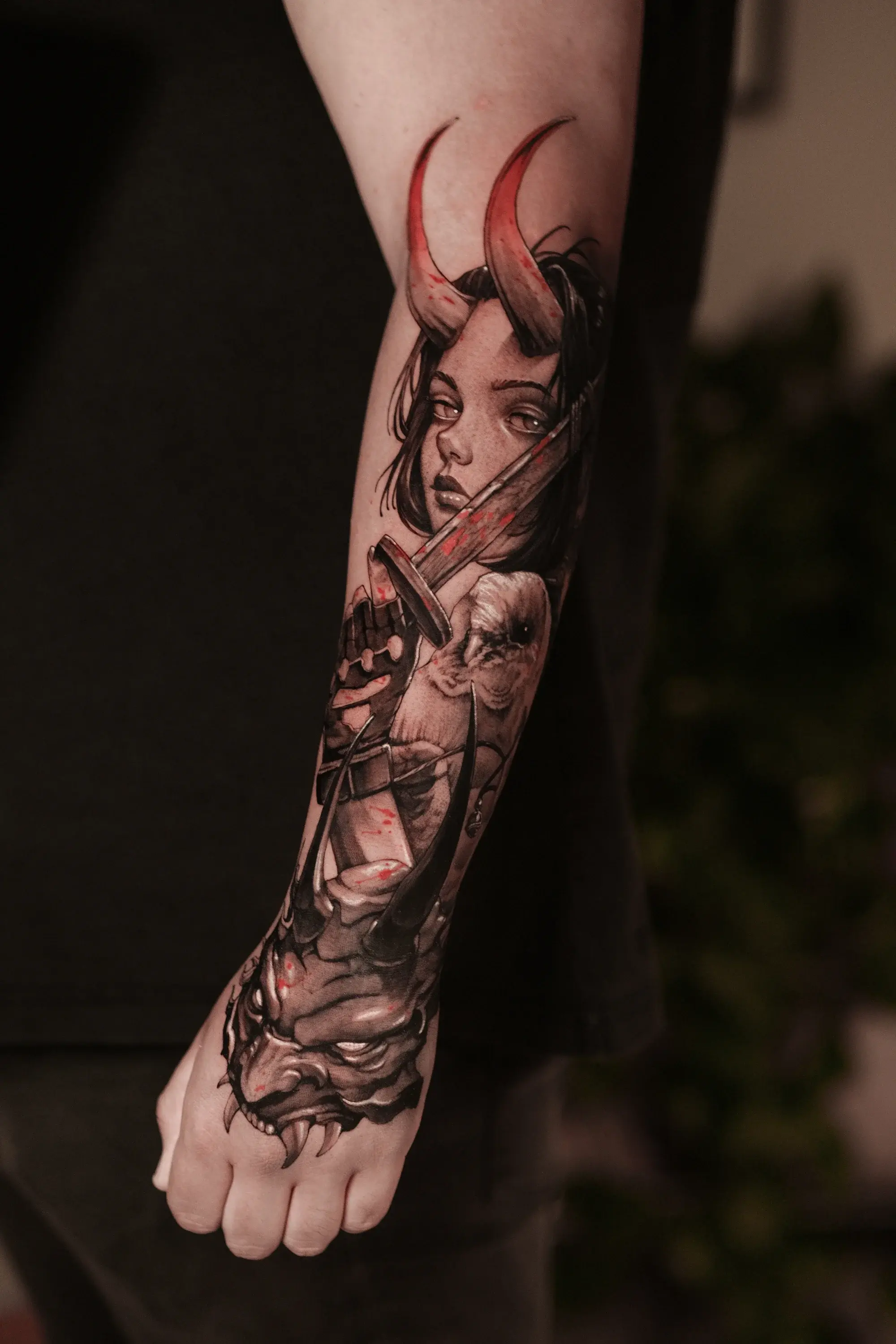 Tatuaje blackwork — pieza 10