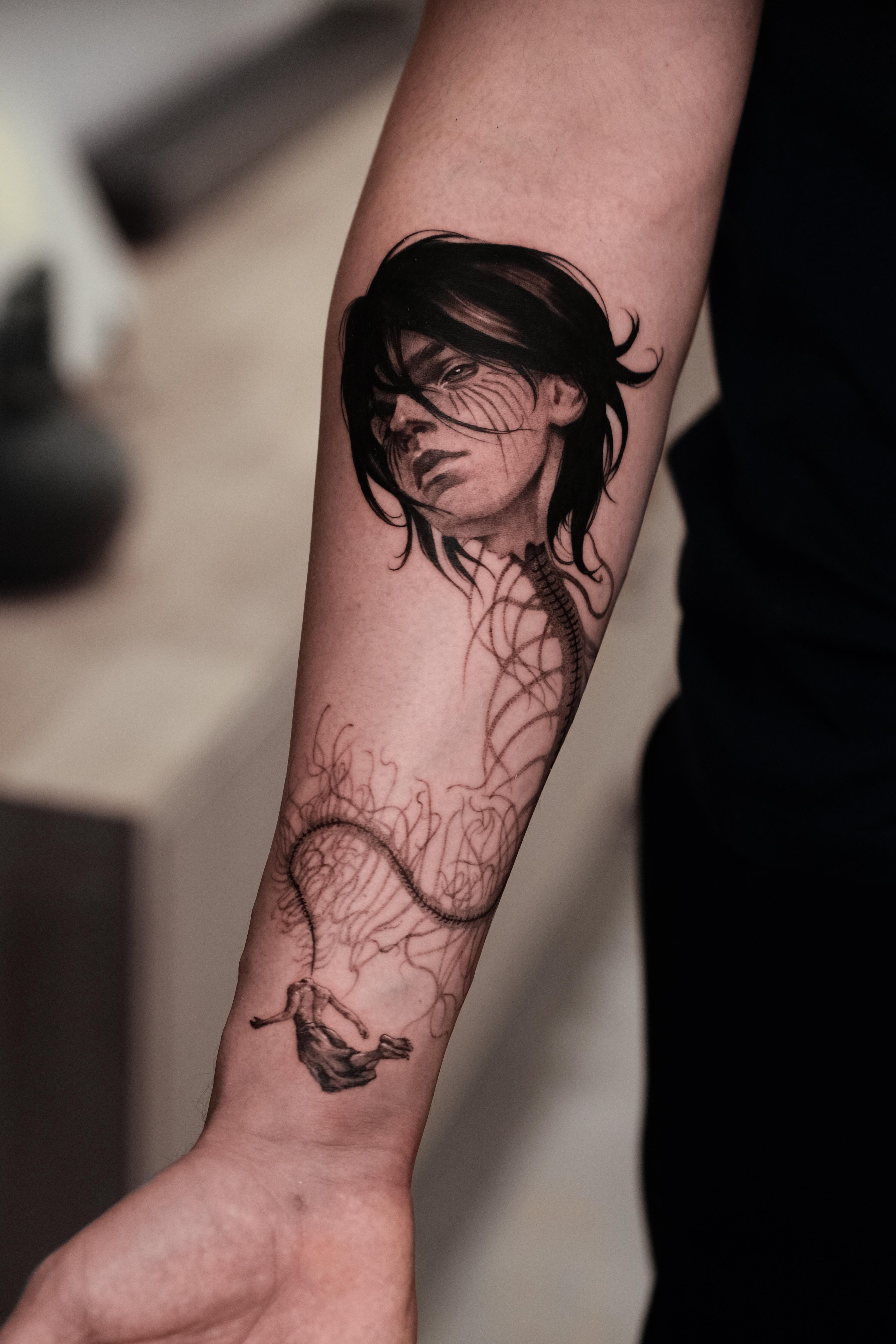 Tatuaje blackwork — pieza 7