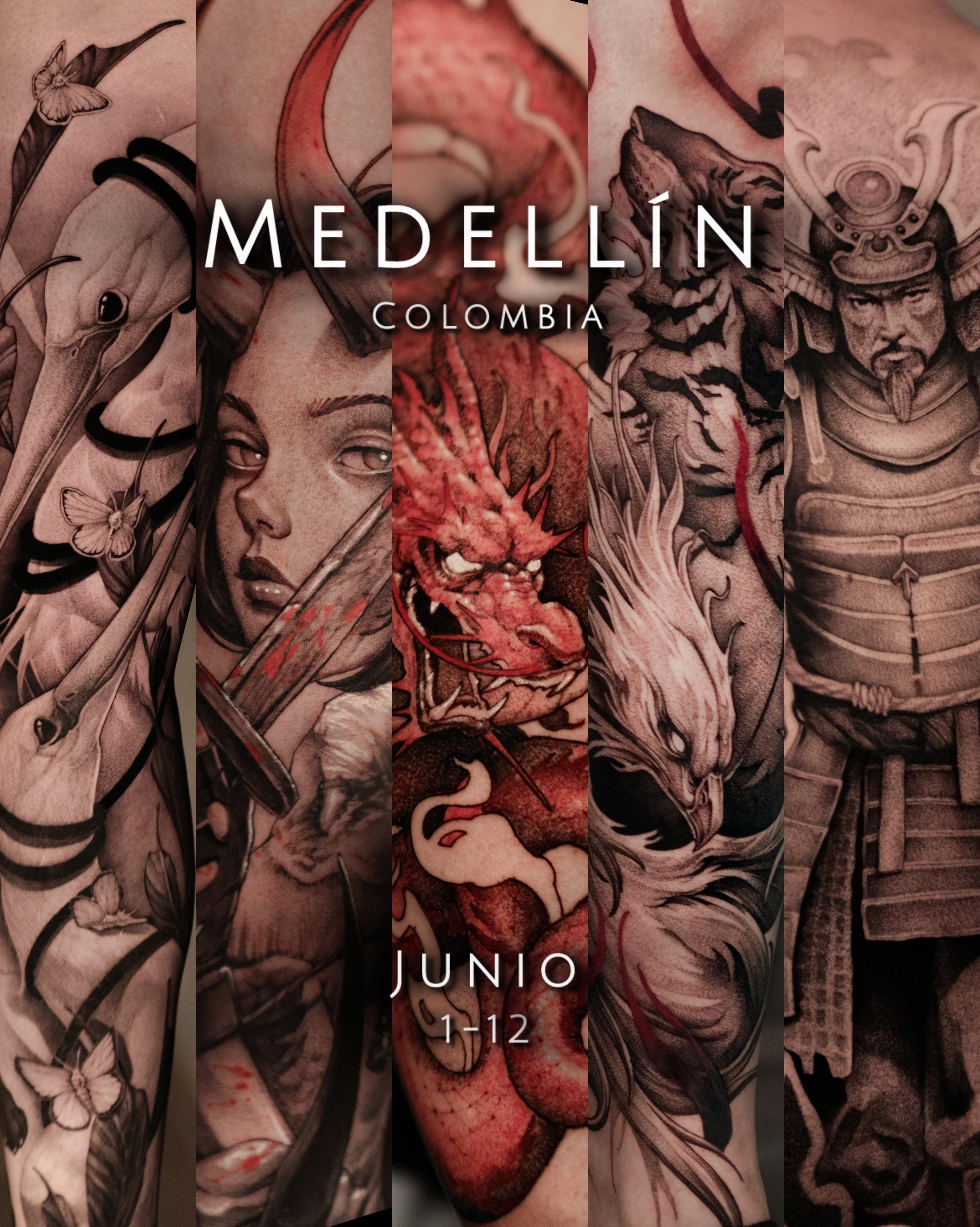 Tour de tatuajes en Medellín — Guest spot · Fechas 1–12 Jun